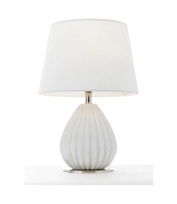 Orson Table Lamp Marble With White Shade