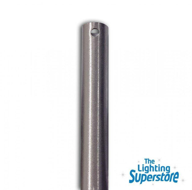 Brushed Aluminium 900mm Extension Rod - Intercept, Concept, Revolution, Aeroforce - Lighting Superstore