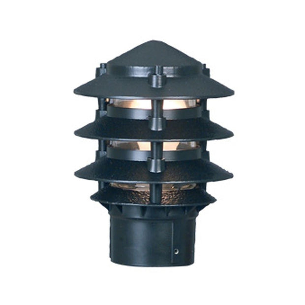 Pagoda Pointed Black Louvered Bollard HEAD ONLY