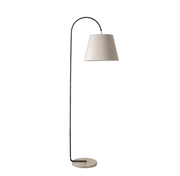SILAS FLOOR LAMP Black & Marble with 45cm Shade in White