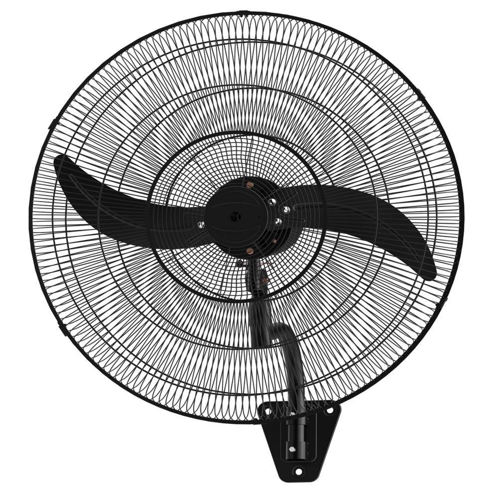 Industrial Style Wall Fan Black 75cm by Lighting Superstore