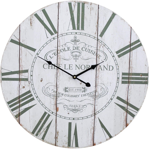 Clock Cuisine 58cm Olive