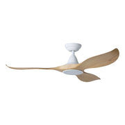 Noosa 52 DC Ceiling Fan White With Blackbutt and LED Light