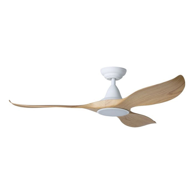 Noosa 52 DC Ceiling Fan White With Blackbutt and LED Light