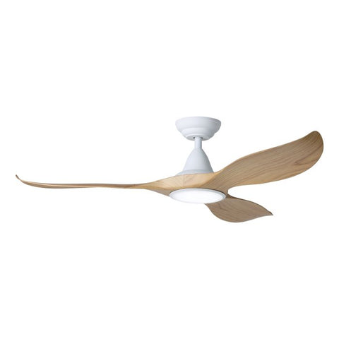 Noosa 52 DC Ceiling Fan White With Blackbutt and LED Light