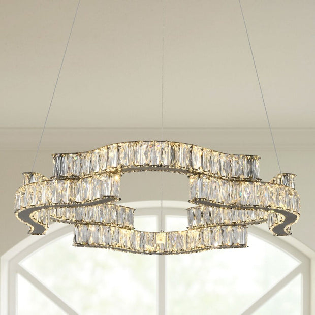 Jura 50w CCT Dim LED 1 Tier Pendant Gold with Remote