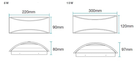 Nova 10W LED CCT Wall Exterior Large White