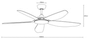 Esprit DC 52 Smart Ceiling Fan Black