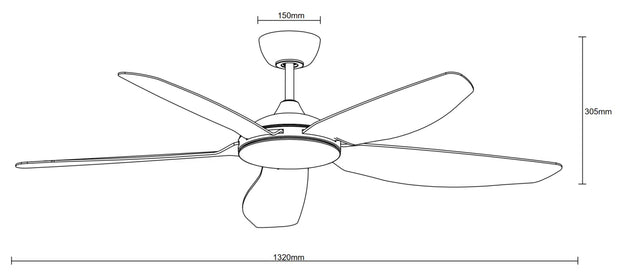 Esprit DC 52 Smart Ceiling Fan Black