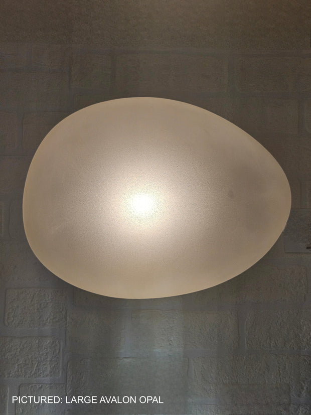 Avalon 5W LED Medium Pebble Glass Wall Light White