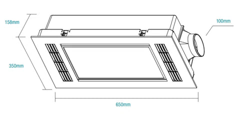 Furnace Heat/Cooler Light Exhaust White