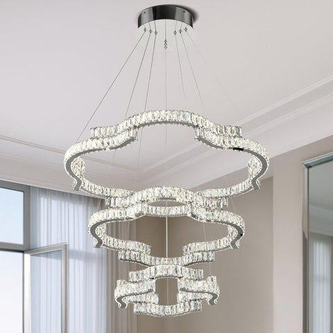 Jura 180w CCT Dim LED 3 Tier Pendant Chrome with Remote