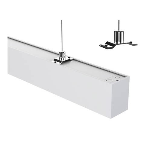 17w 498mm Linear Light Only with Louvre Lens White 4000k