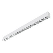 17w 498mm Linear Light with 3 Circuit Track Mount and Louvre Lens White 3000k