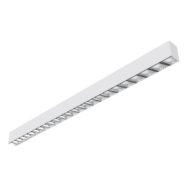 17w 498mm Linear Light Only with Louvre Lens Black 3000k