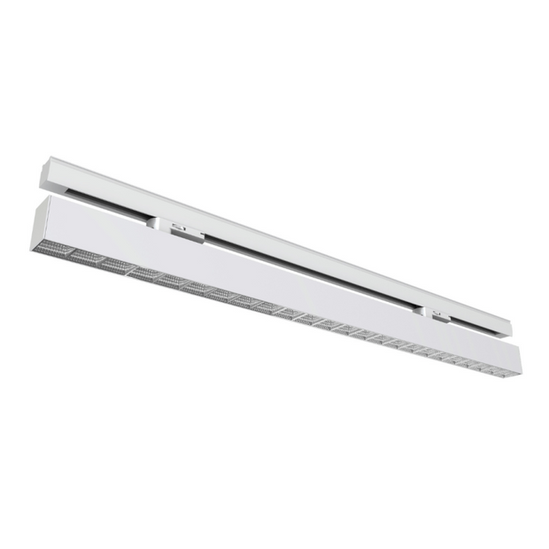 45w 2330mm Linear Light with Track Mount and Louvre Lens White 4000k
