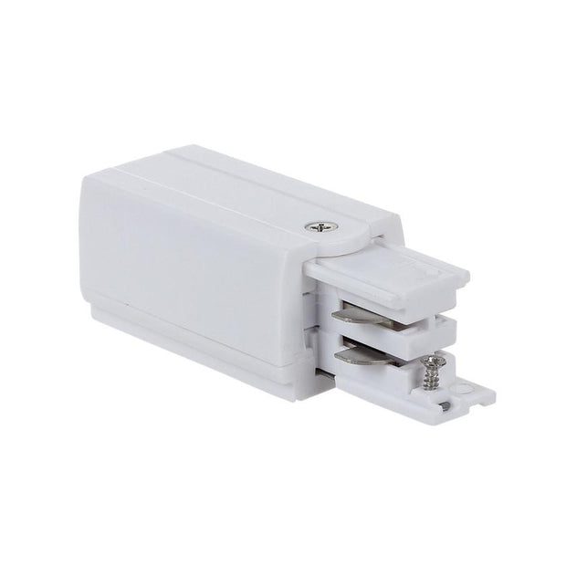 Live End Power Adapter To Suit Single Circuit Track White