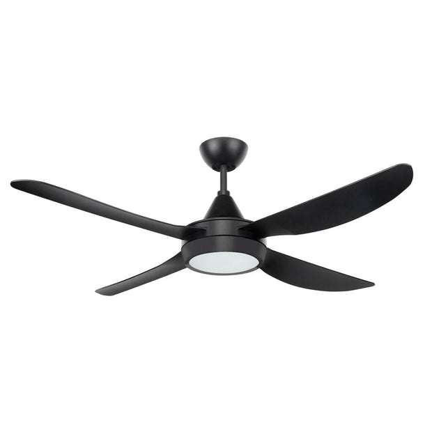 Vector II 48 ABS Ceiling Fan Black with CCT LED