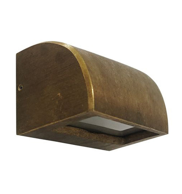 Large Step Light 12v G4 IP65 Curved Aged Bronze