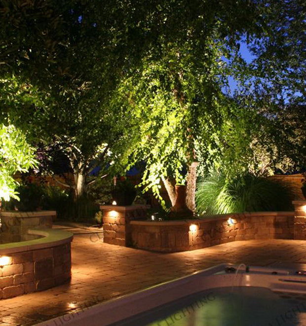 Large Step Light 12v G4 IP65 Curved Aged Bronze