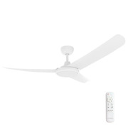 FlatJET 56 3, 4 or 5 Blade DC Ceiling Fan White 24W CCT LED