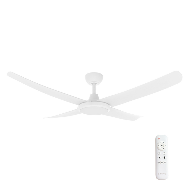 FlatJET 56 3, 4 or 5 Blade DC Ceiling Fan White 24W CCT LED