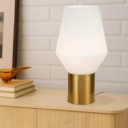 Rene Table Lamp Opal and Antique Gold