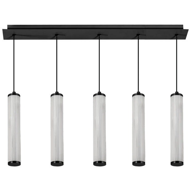 Charm 5x10W CCT LED 5lt Bar Pendant Black