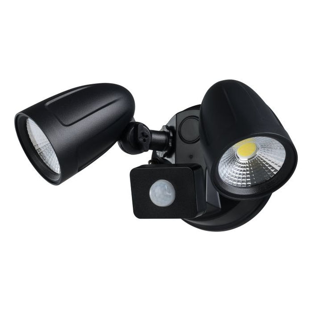 CHOPPER 2 2x15W LED CCT Twin Black With Sensor Spotlight