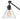 Arti 1L Wall Bracket Medium Black and Glass