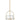 Tournon 3L Pendant Heritage Brass with White Accents
