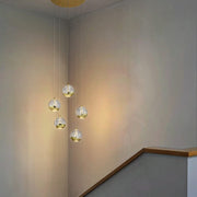 Segovia 5lt 25w 3000K LED Bubble Glass Pendant Gold
