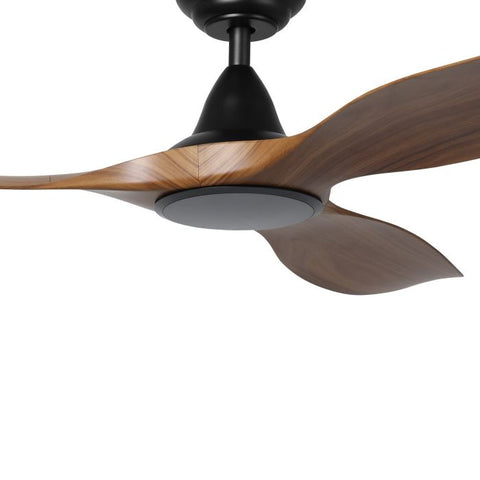 Noosa 52 DC Ceiling Fan Black with New Teak