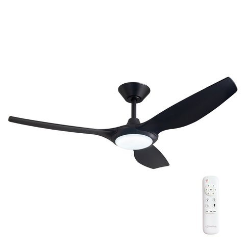 Delta 56 DC Ceiling Fan Black with LED 18w