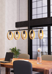 Ipsden 5 Light Black Pendant Light