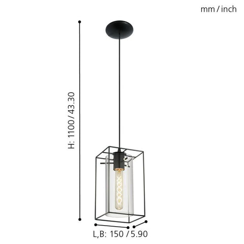 Loncino Pendant Light Black