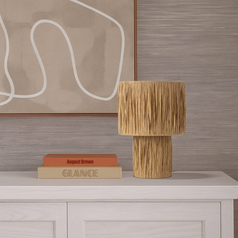 Nativa Small Table Lamp Natural Raffia