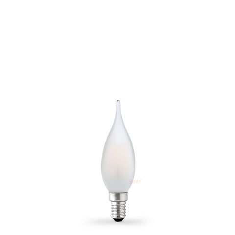 4W Flame Tip Frosted Candle LED Bulb E14 in 2700k Warm White