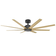 Titanic RWS 60 DC Ceiling Fan Black with Oak Blades