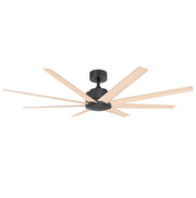 Titanic RWS 60 DC Ceiling Fan Black with Natural Blades