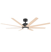 Titanic RWS 60 DC Ceiling Fan LED Black with Natural Blades