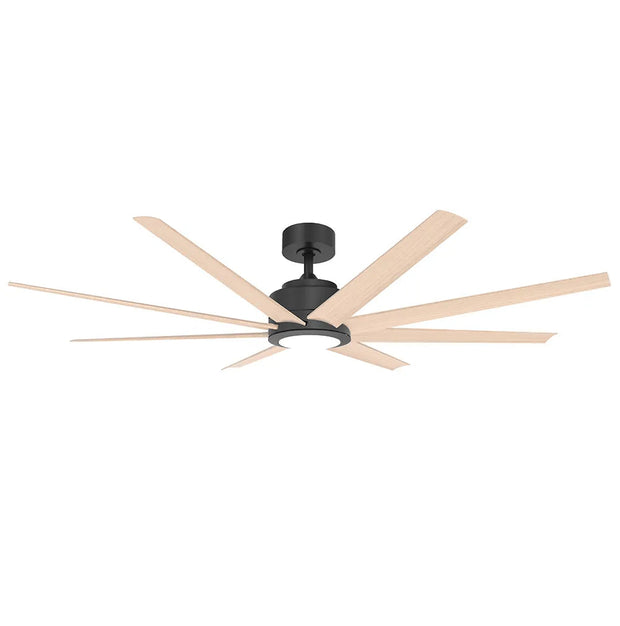 Titanic 60 DC Ceiling Fan LED Black with Natural Blades