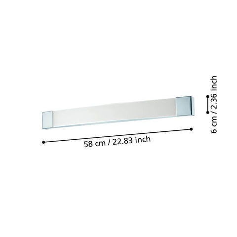 Siderno 16w 4000K Chrome Vanity Light 580mm