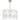Samona 6LT Pendant Light - Antique Gold/Clear Sugar Glass E14