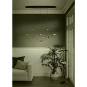 Paratebueno 8x3w LED 3000k Oblong Pendant Nickel Nero