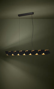 Altagracia 44w LED Linear Black/Gold Bar Up/Down Ceiling Pendant