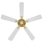 Waikiki 52 AC Ceiling Fan Brass with White Blades