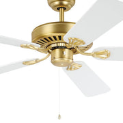 Waikiki 52 AC Ceiling Fan Brass with White Blades