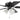 Waikiki Fan Light 3x 40w Black with frosted glass