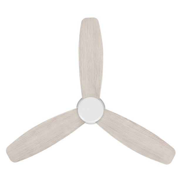 Seacliff 44 Inch White/Light Oak DC Ceiling Fan with ABS Blades